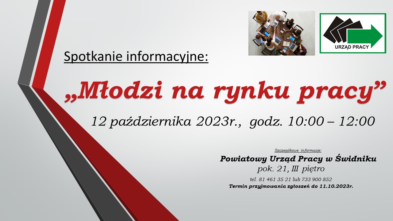 11.10 PLAKAT Młodzi na rynku pracy - plakat